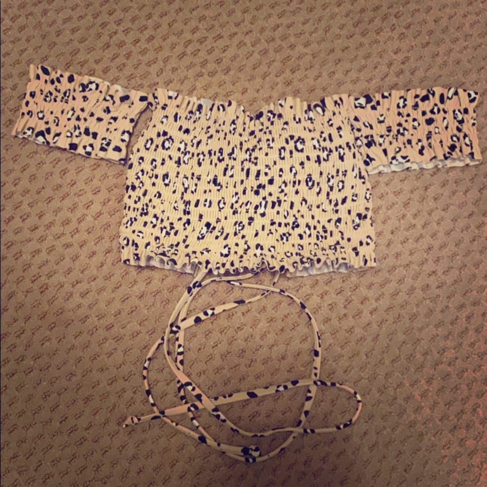 Cheetah bathing suit top
